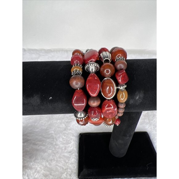 Women Bracelets Bangle and Wrap Costume Fashion Jewelry Beaded Stretchy Round - Picture 4 of 16